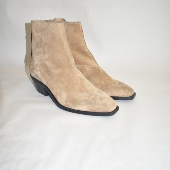 ALLSAINTS Lenora Suede Boots Cognac Sand  39 EU 9 US - Picture 3 of 11